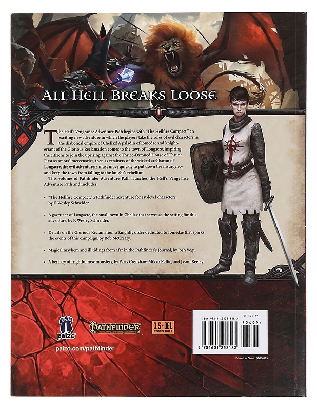 Pathfinder: Hell's Vengeance Adventure Path 1 of 6: The Hellfire Compact - F. Wesley Schneider - Fantasia- ja scifi - 10105384515 - 1