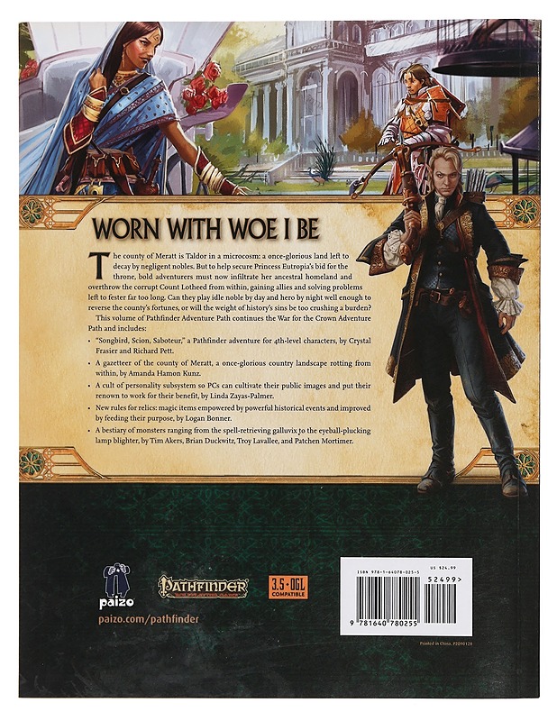 Pathfinder: War for the Crown 2 of 6: Songbird, Scion, Saboteur - Crystal Frasier - Fantasia- ja scifi - 10105384630 - 1