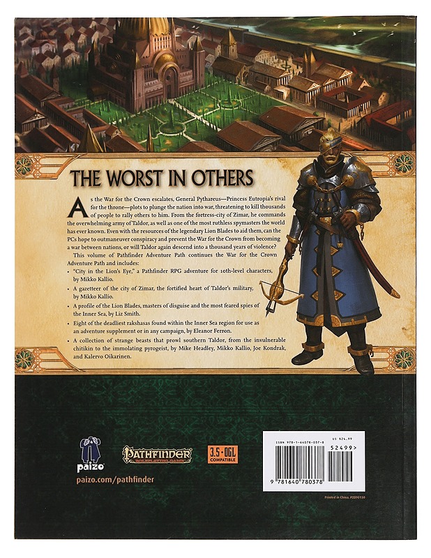 Pathfinder: War for the Crown 4 of 6: City in the Lion's Eye - Mikko Kallio - Fantasia- ja scifi - 10105384635 - 1