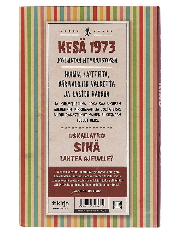 Tervetuloa Joylandiin - King, Stephen - Jännitys ja dekkarit - 10105384698 - 1