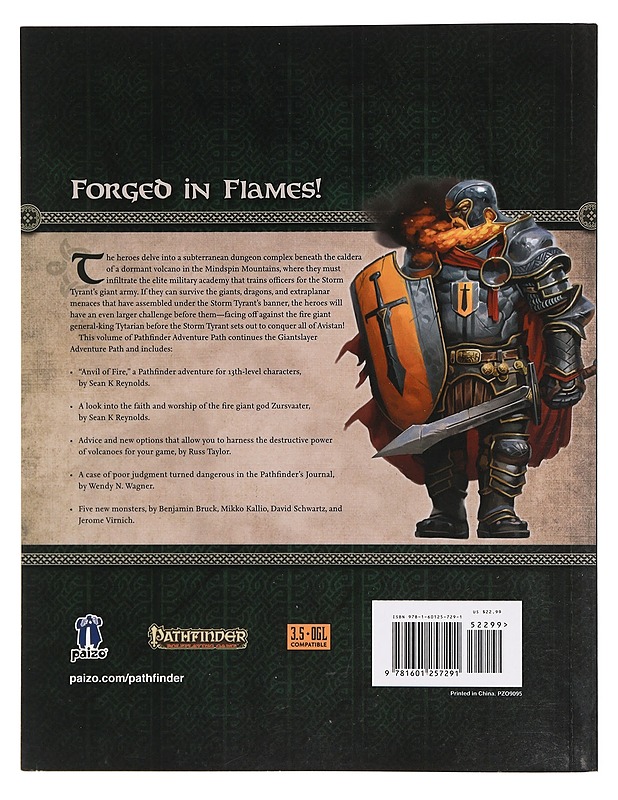 Pathfinder: Giantslayer 5 of 6: Anvil of Fire - Sean K. Reynolds - Fantasia- ja scifi - 10105384714 - 1