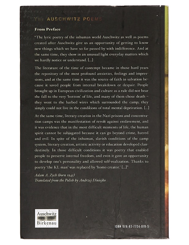 The Auschwitz Poems - Adam A. Zych - Runot ja näytelmät - 10105384972 - 1