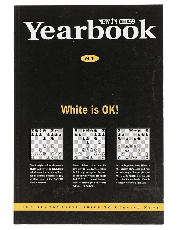 New In Chess Yearbook 61 White is OK! - Genna Sosonko - Tietokirjat ja oppaat - 10105385008 - 0