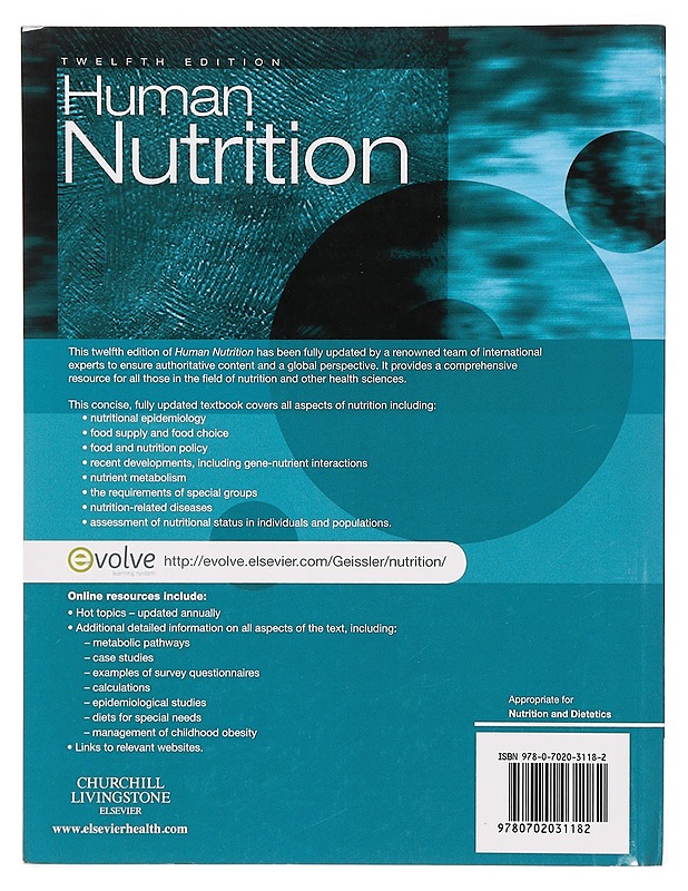 Human nutrition - Geissler, Catherine - Tietokirjat ja oppaat - 10105385027 - 1