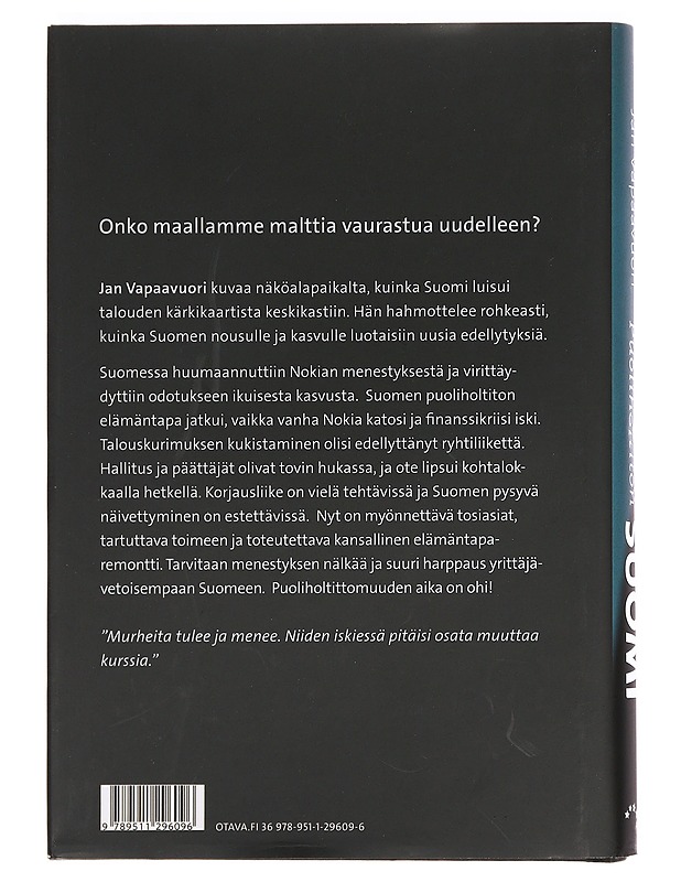 Puoliholtiton Suomi - Jan Vapaavuori - Elämäkerrat ja muistelmat - 10105385187 - 1