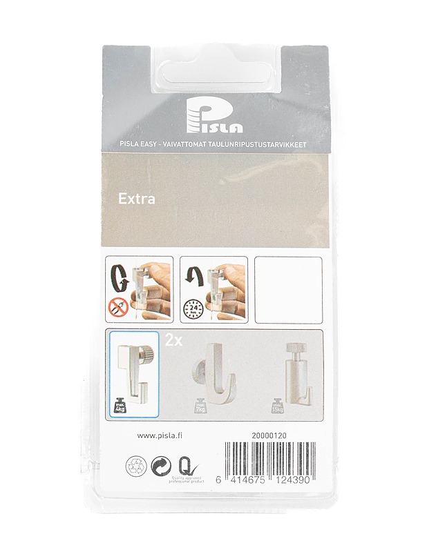 PISLA Extra taulunripustustarvikkeet, 2 osaa - Rakennustarvikkeet - 10105385252 - 1