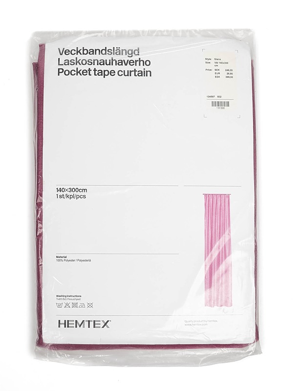 HEMTEX Glans verho, 140 x 300 cm - Verhot ja kapat - 10105385286 - 1