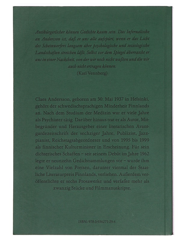 Die Stadt heisst Helsinki - Andersson, Claes - Runot ja näytelmät - 10105385330 - 1