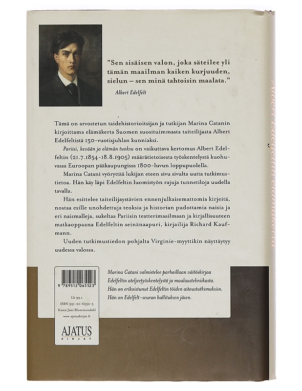 Pariisi, kevään ja elämän tuoksu Albert Edelfeltin elämäkerta - Marina Catani - Elämäkerrat ja muistelmat - 10105385366 - 1