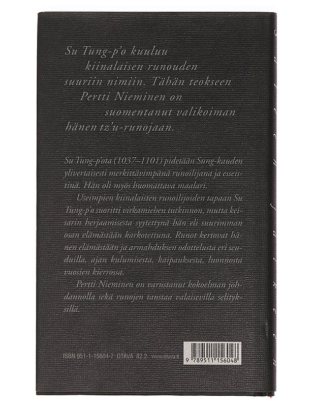 Sateen jälkeen : Su Tung-p'on laulurunoutta - Su, Tung-p'o - Runot ja näytelmät - 10105385384 - 1