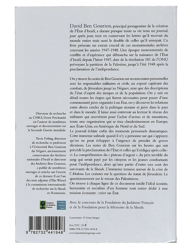 David Ben Gourion: Les secrets de la création de l'état d'Israël - Denis Peschanski - Historiakirjat - 10105385703 - 1