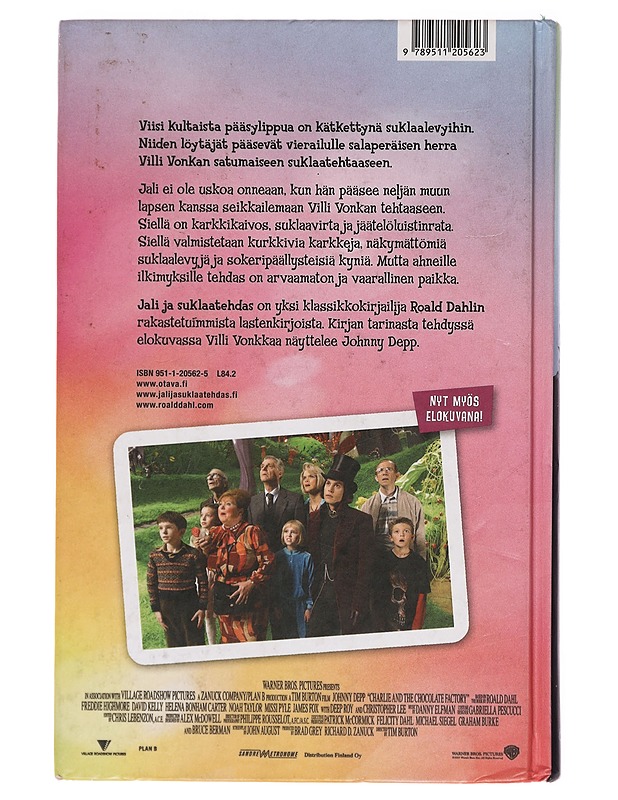 Jali ja suklaatehdas - Dahl, Roald - Lastenkirjat - 10105385720 - 1