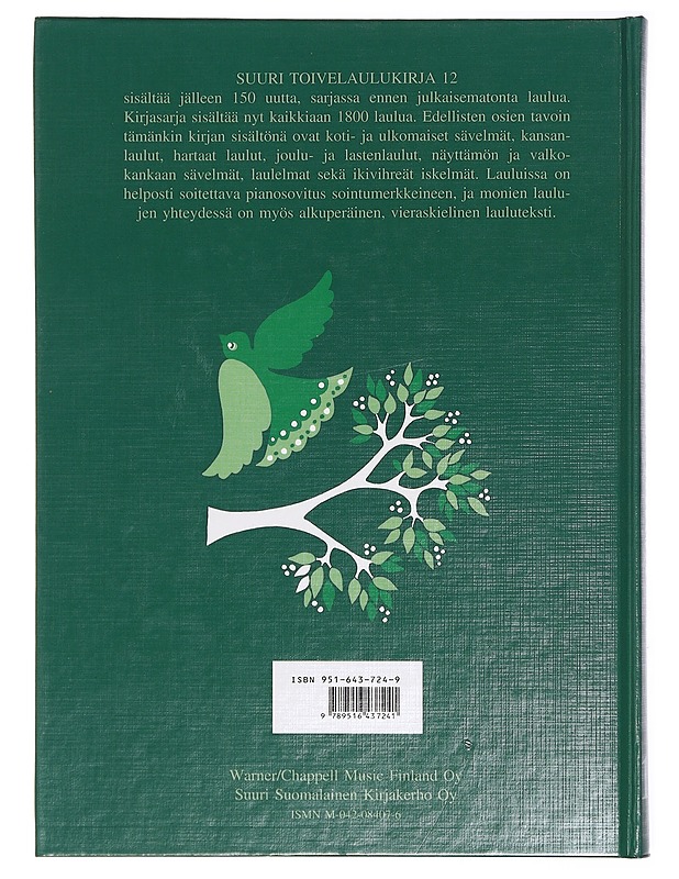 Suuri toivelaulukirja. 12 - toim. Heikki Uusitalo - Musiikki- ja elokuvakirjat - 10105385768 - 1