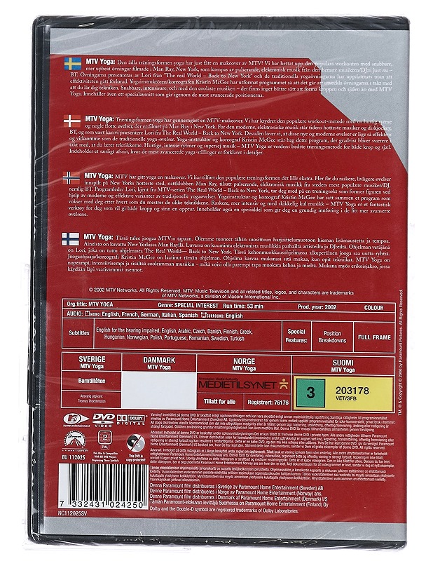 MTV Yoga - DVD - DVD-elokuvat - 10105385945 - 1