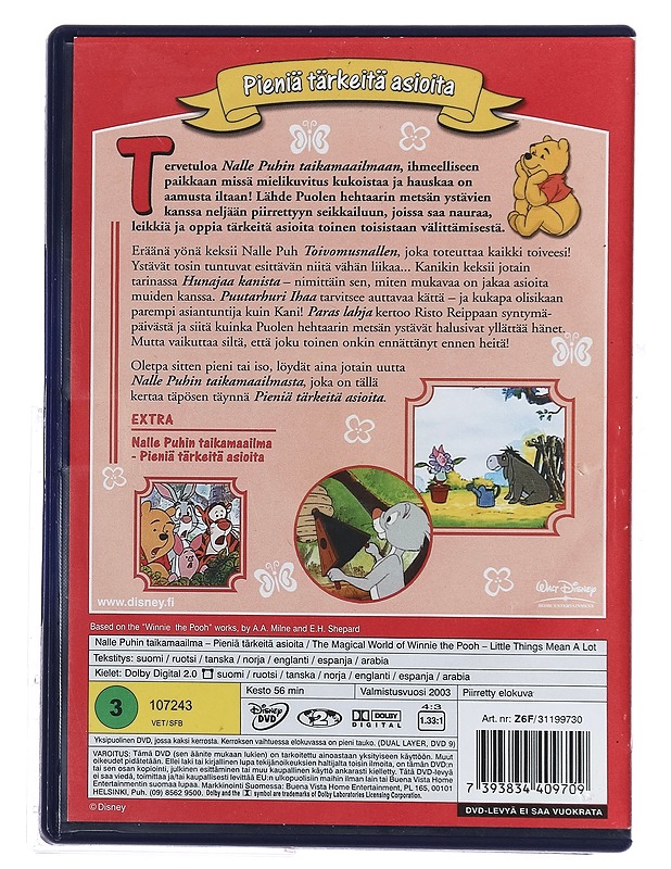 Nalle Puhin taikamaailma: pieniä tärkeitä asioita - DVD - DVD-elokuvat - 10105385976 - 1
