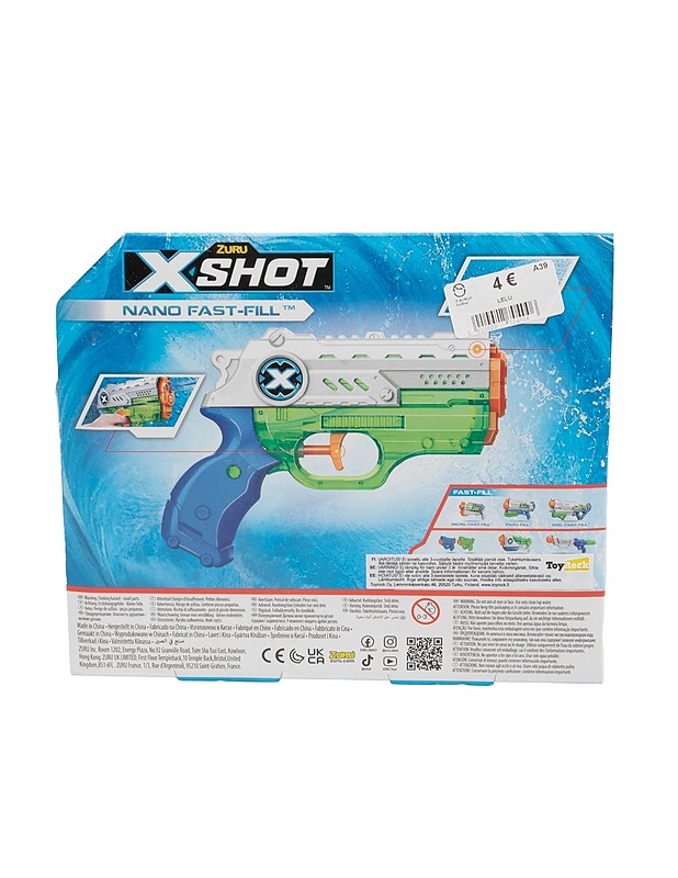 ZURU X-SHOT Nano Fast-Fill vesipyssy - Lasten lelut - 10105386400 - 1