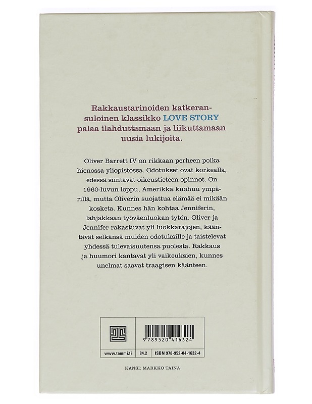 Love story : rakkauskertomus - Segal, Erich - Romaanit ja novellit - 10105386522 - 1