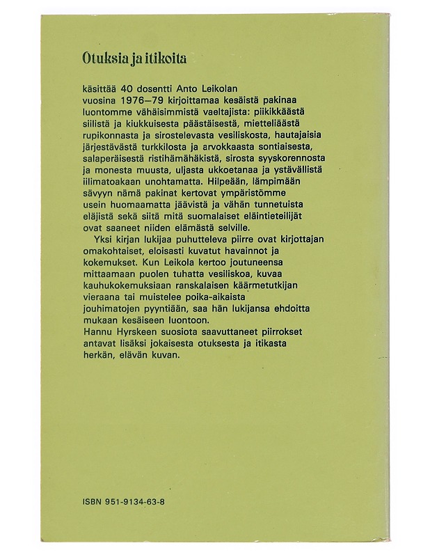 Otuksia ja itikoita - Anto Leikola - Tietokirjat ja oppaat - 10105386525 - 1