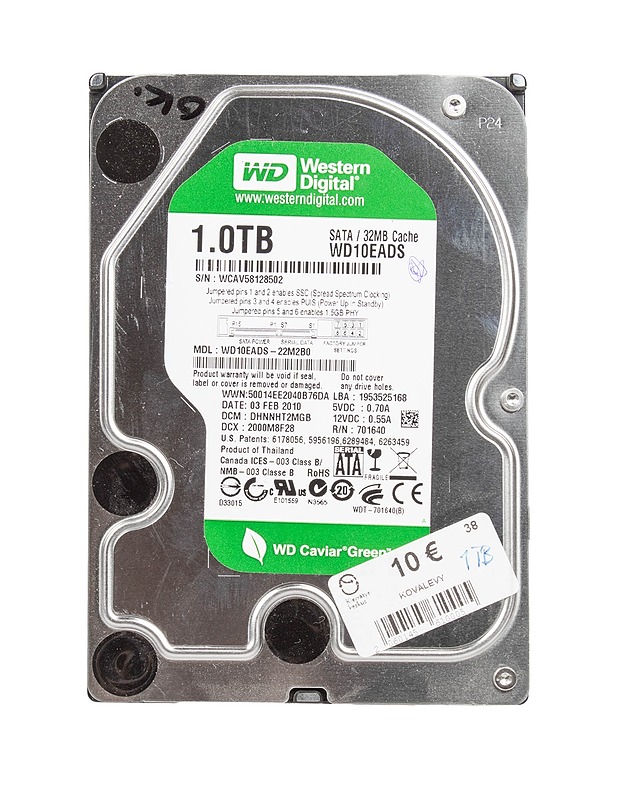 WESTERN DIGITAL WD10EADS kiintolevy - Tietokoneet - 10105386584 - 0
