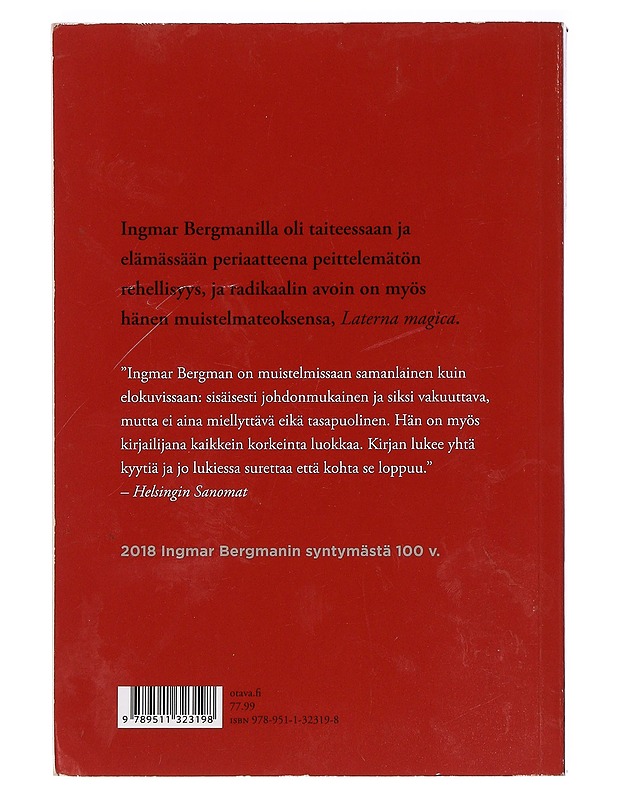 Laterna magica : muistelmat - Bergman, Ingmar - Elämäkerrat ja muistelmat - 10105386691 - 1