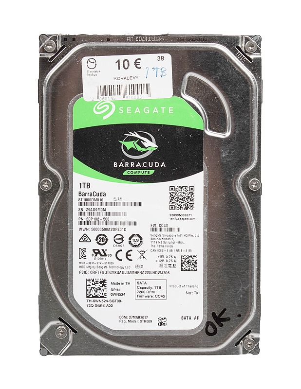 SEAGATE Barracuda Compute ST1000DM010 kiintolevy - Tietokoneet - 10105386745 - 0