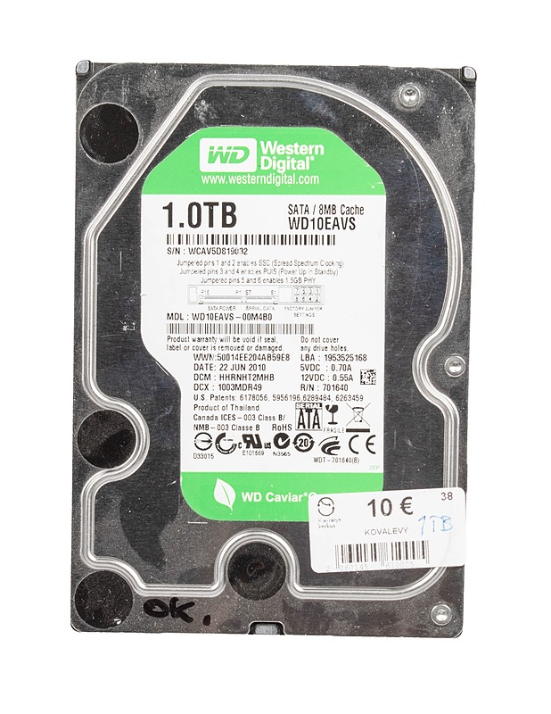 WESTERN DIGITAL WD10EAVS kiintolevy - Tietokoneet - 10105386751 - 0