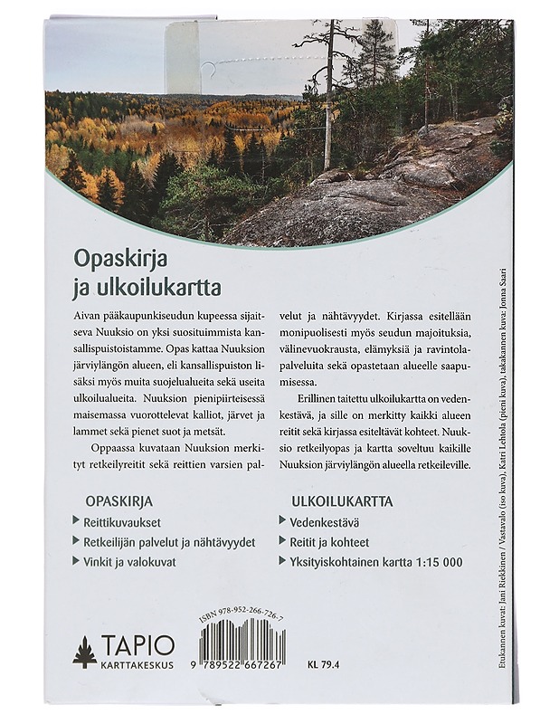 Nuuksio : retkeilyopas ja kartta - Saari, Jonna - Tietokirjat ja oppaat - 10105386929 - 1