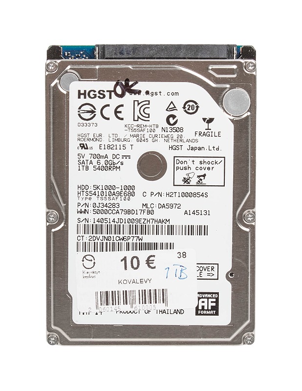 HGST 5K1000-1000 HTS541010A9E680 kovalevy - Tietokoneet - 10105387013 - 0