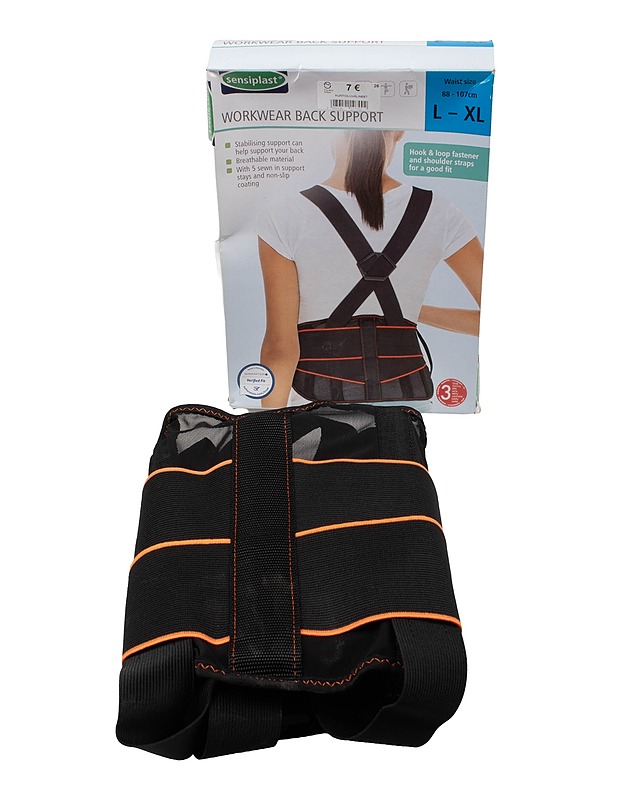 SENSIPLAST selkätuki, L-XL - Kuntoilu - 10105387063 - 0
