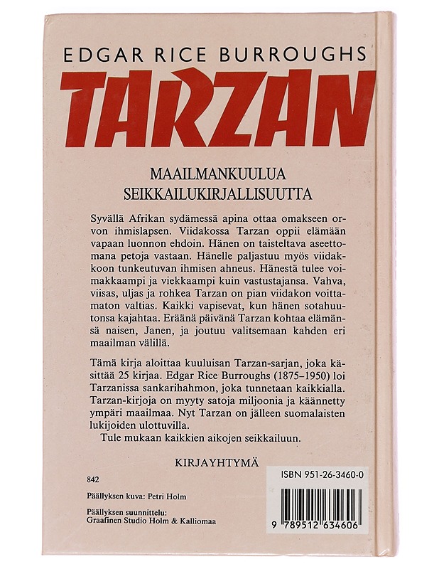 Tarzan, apinain kuningas - Burroughs, Edgar Rice - Nuorten kirjat - 10105387185 - 1