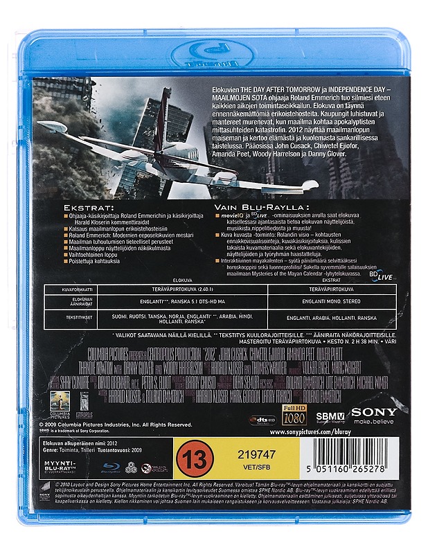 2012 - Blu-Ray - Blu-ray-levyt - 10105387200 - 1