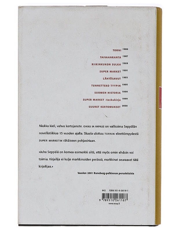 Oikku ja vapaus - Juha Seppälä - Romaanit ja novellit - 10105387212 - 1