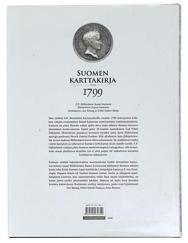 Suomen karttakirja 1799 / C. P. Hällströmin Suomi-kartasto - Strang, Jan - Historiakirjat - 10105387270 - 1