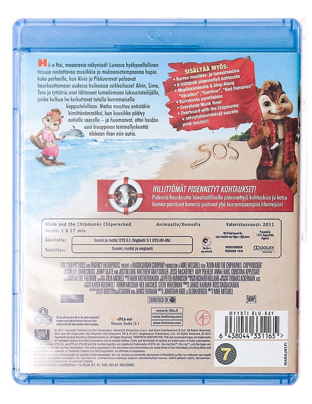 Alvin Ja Pikkuoravat 3 - Blu-Ray - Blu-ray-levyt - 10105387267 - 1