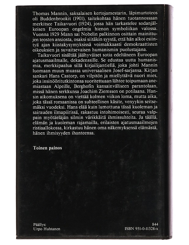 Taikavuori - Thomas Mann - Romaanit ja novellit - 10105387343 - 1