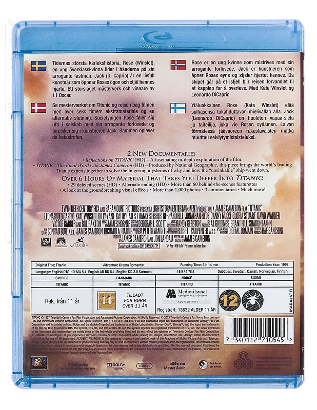 Titanic - Blu-Ray - Blu-ray-levyt - 10105387377 - 1