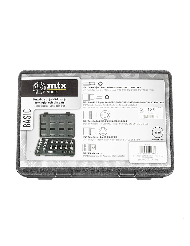 MTX TOOLS Basic Torx -hylsy- ja kärkisarja - Rakennustarvikkeet - 10105387472 - 0