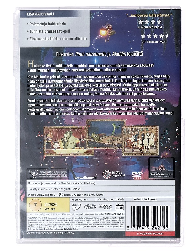 Prinsessa ja sammakko - DVD - DVD-elokuvat - 10105387482 - 1