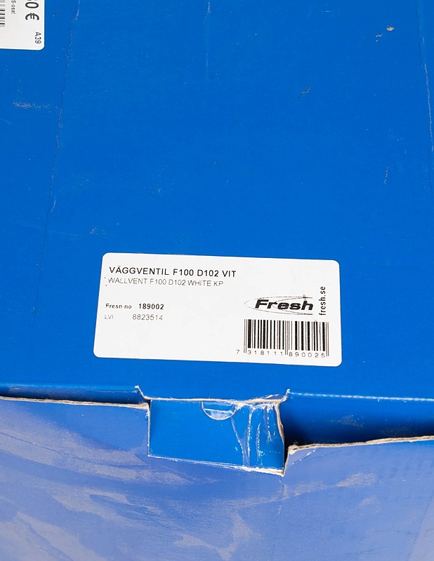 FRESH F100 korvausilmaventtiili - Rakennustarvikkeet - 10105387484 - 1