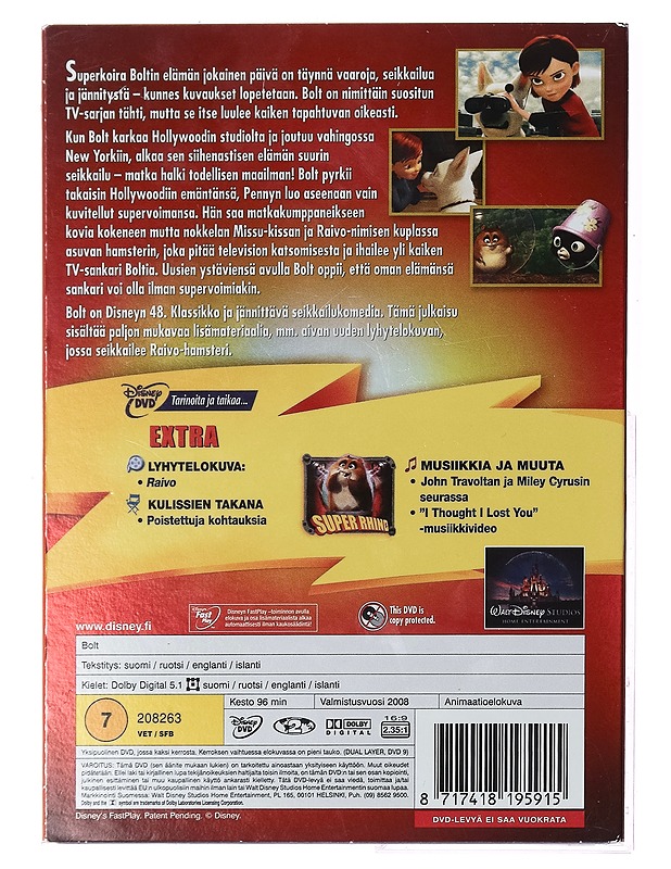 Bolt - DVD - DVD-elokuvat - 10105387488 - 1