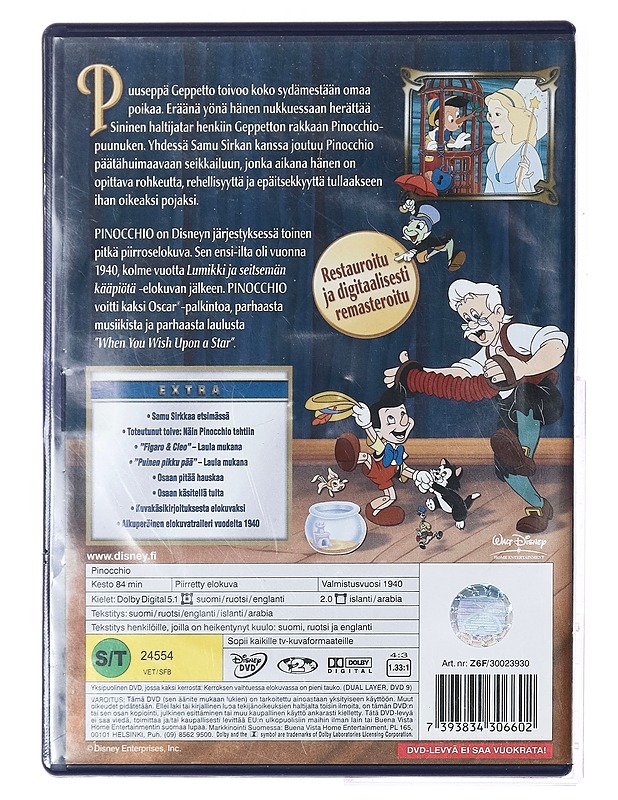 Pinocchio - DVD - DVD-elokuvat - 10105387540 - 1