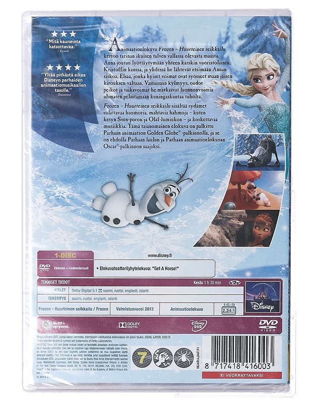 Frozen : Huurteinen seikkailu - DVD - DVD-elokuvat - 10105387558 - 1