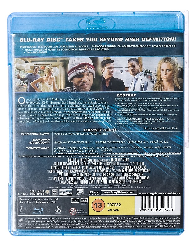 Hancock: Extended Cut - Blu-Ray - Blu-ray-levyt - 10105387667 - 1