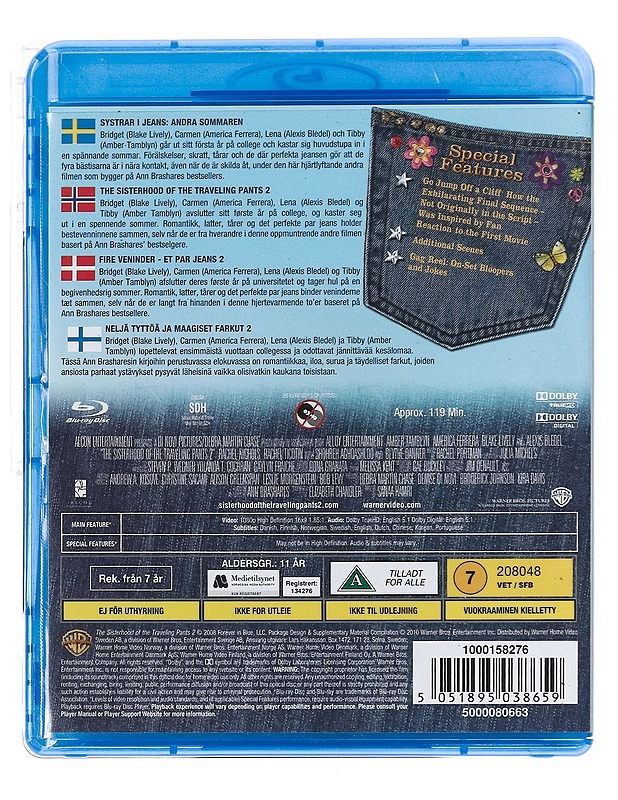 The Sisterhood Of The Traveling Pants 2 - Blu-Ray - Blu-ray-levyt - 10105387700 - 1
