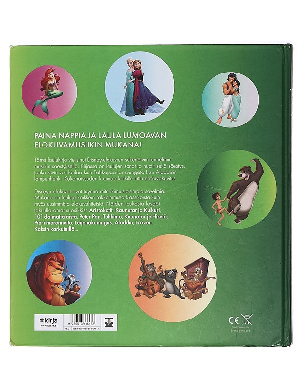 Disney : soiva laulukirja : suosituimmat elokuvasävelmät - Östergren, Martin - Lastenkirjat - 10105387722 - 1