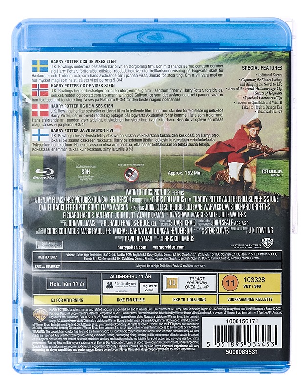Harry Potter And the philosophber's Stone - Blu-ray - Blu-ray-levyt - 10105387769 - 1