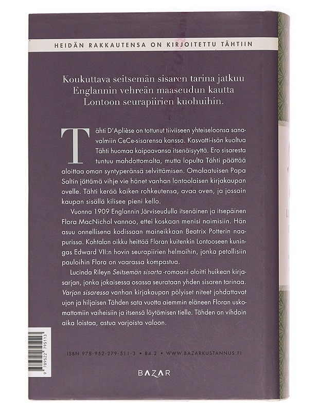 Varjon sisar : Tähden tarina - Riley, Lucinda - Romaanit ja novellit - 10105387837 - 1