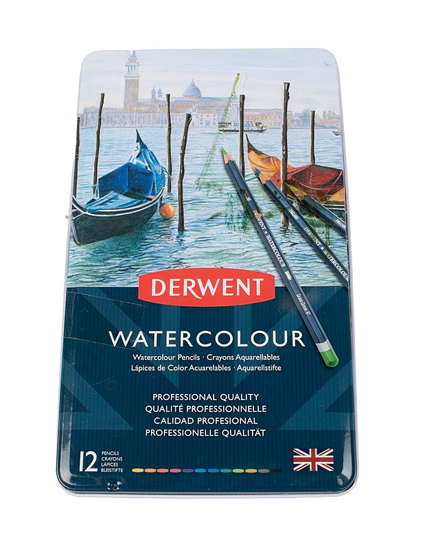 DERWENT akvarellikynä, 12 kpl - Askartelu - 10105387851 - 0