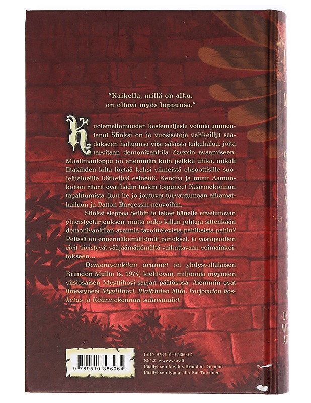Demonivankilan avaimet - Mull, Brandon - Fantasia- ja scifi - 10105387859 - 1