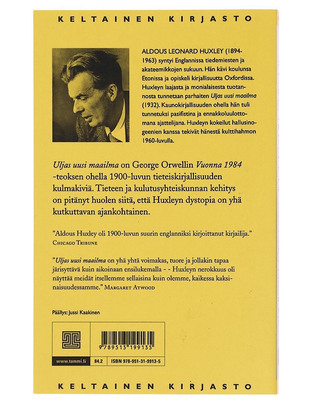 Uljas uusi maailma - Huxley, Aldous - Fantasia- ja scifi - 10105388015 - 1